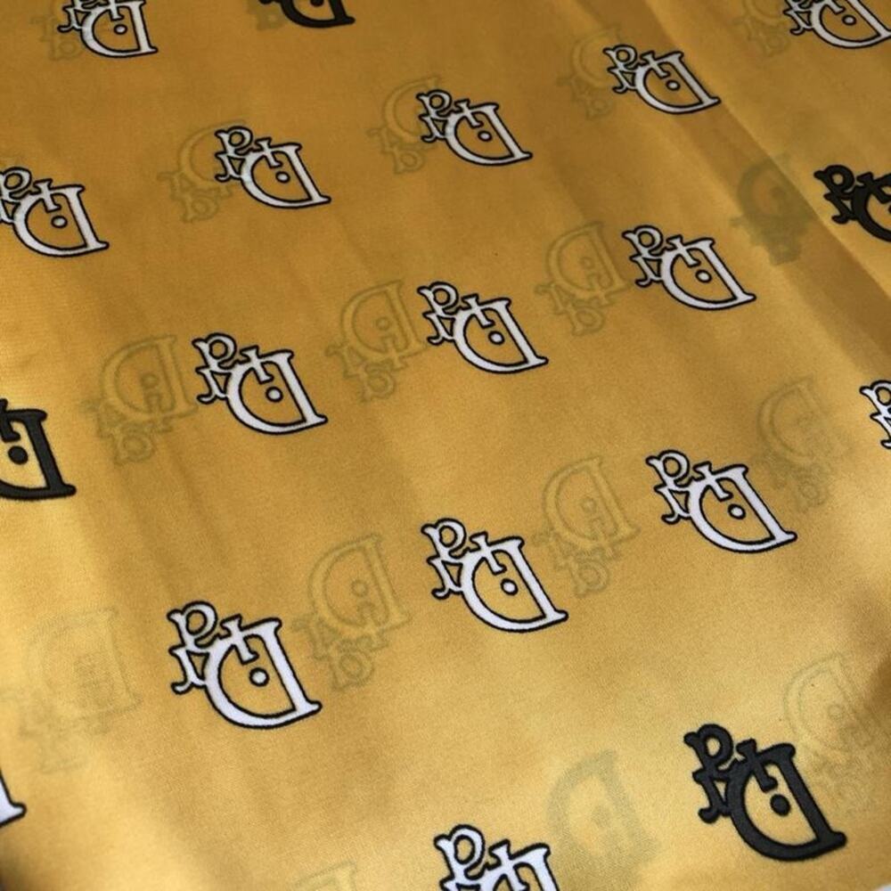 Yellow Luxury Pattern Square Scarf - Picture 6 of 6